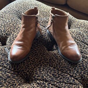Franco Sarto Tan Leather Ankle Booties